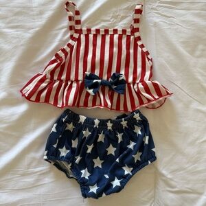 Red, White and Blue Girls Outfit